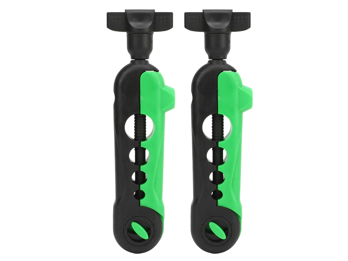 Mini Enroladores AQUAFORGE para linha de pesca, ajustáveis, preto e verde