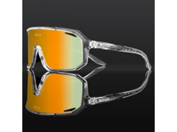 (estilo A3) Óculos De Sol Unissex Para Ciclismo Com Lentes De Polímero Semitransparentes Resistentes A Impactos E Com Proteção Uv400.