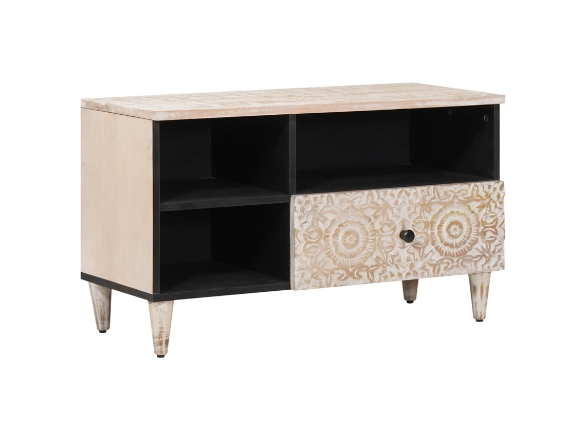Vidaxl Gabinete Para Tv Com Gaveta Branco 80 X 33,5 X 46 Cm