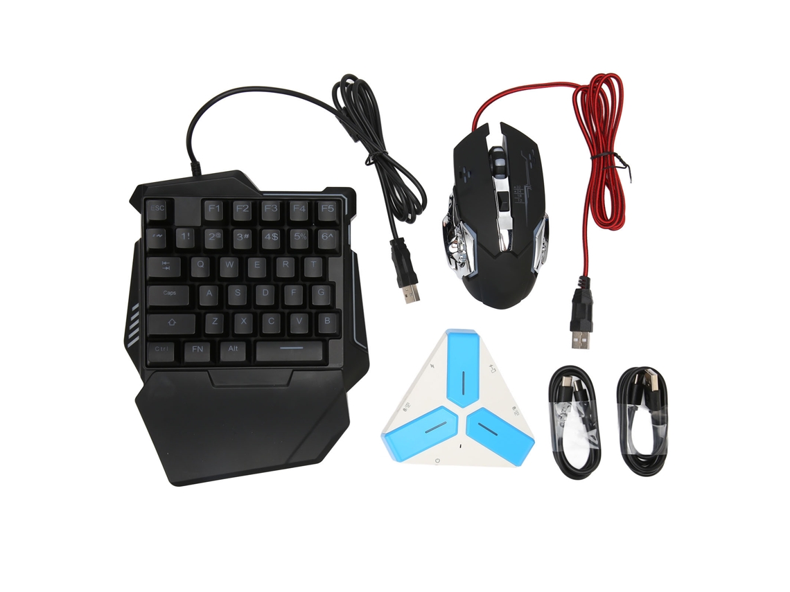 Adaptador de teclado e mouse para jogo móvel, plug and play