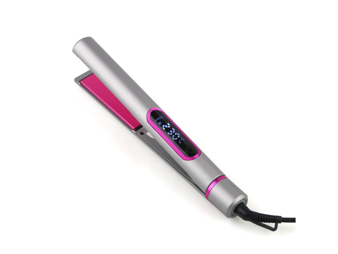 Mini Prancha De Cabelo Com Visor Digital Led E Placa Flutuante Para Alisar Os Cabelos.