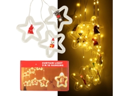 Luzes De Cortina Led Com Figuras 3m 125led Branco Quente Pricenet