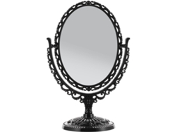 Dupla Face Vintage Oval Metal Rotativo Maquiagem Espelho Para Penteadeira