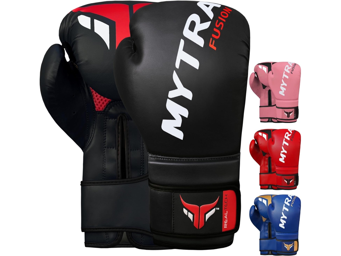 Luvas de Boxe Preto MYTRA FUSION Bs 22 com Ligaduras