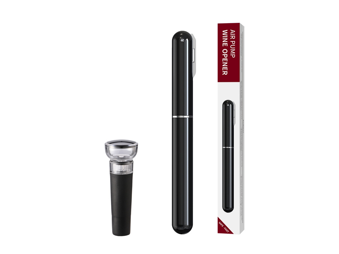 Abridor de vinho pneumático vermelho em formato de caneta com bomba Ar Primorada-aquaforge