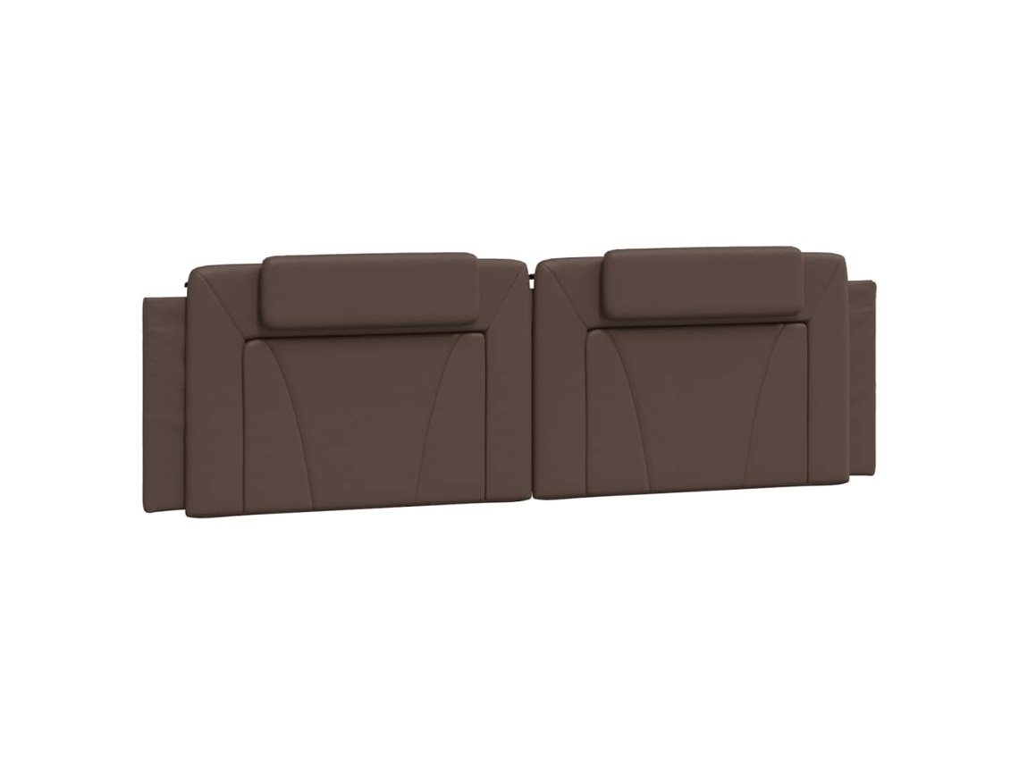 Almofada Cabeça Artificial Couro Viana Castanho MAISON EXCLUSIVE 180 cm