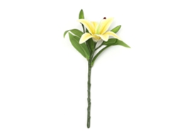Laxiscreed Buquê De Lírio Individual Com Textura De Filme Para Decoração De Casa E Casamento, Amarelo