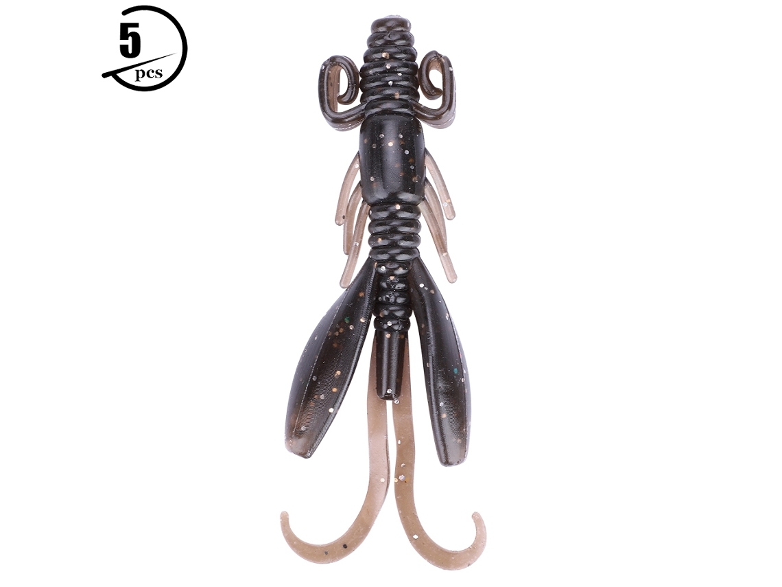 Soft Lure For Lure Fishing (bionic Cricket, Shrimp-shaped Bait) 5pcs 11cm/11.5g