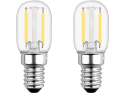 lâmpada Led E14 2w para Geladeira, Equivalente a 15w, Branco Quente 2700k, Pacote de 2 Classe A++ S/MARCA