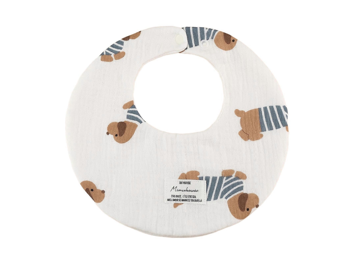 Toalha de algodão Babador com 4 compartimentos, estampa de desenho animado, toalha para alimentação de bebês, à prova d'água, toalha para saliva, pano para esfregar.