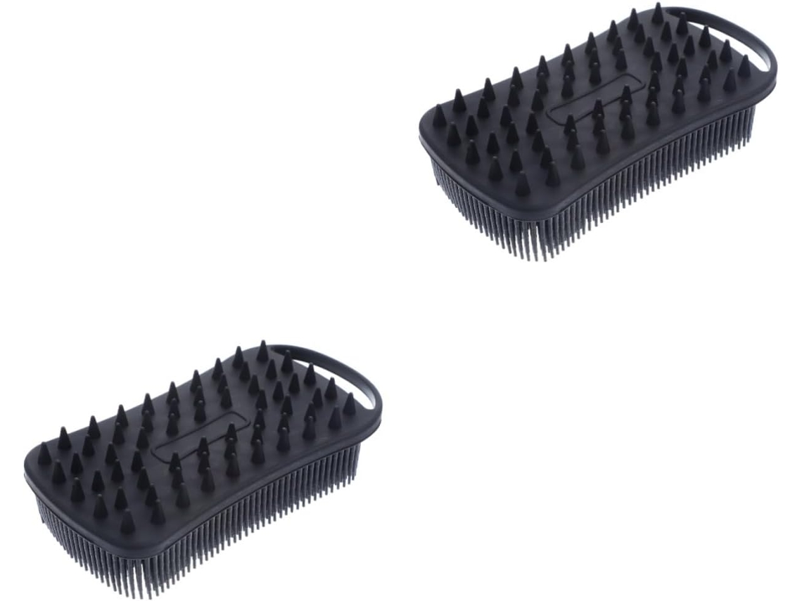 Escova De Banho Silicone Healeved 2 Peças Para Esfoliação, Escova Confortável Para Limpeza Profunda Do Corpo E Massagem