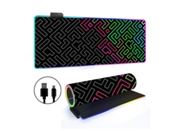 Mousepad Tapete De Mesa Retroiluminado Rgb Com Linhas Simples Brilvibera (estilo 2, 3007003mm)