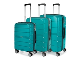 Conjunto de Malas Rígidas Pp JASLEN Venice Verde 49X77X32 Cm 105L