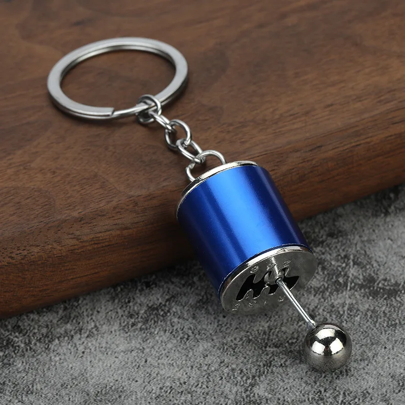 Chaveiro de Metal Azul, Alavanca de Câmbio Manual, Brinquedo Antiestresse, Alivia o Estresse e a Ansiedade. MDUG