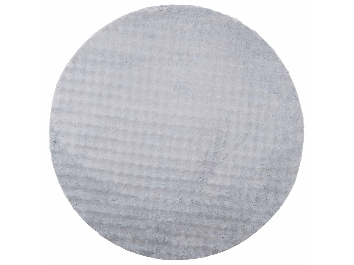 Conjunto 1 Tapete Interno Vidaxl Cinzento Poliéster (ø 200 Cm)