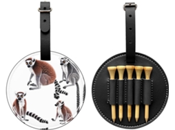 Bolsa para Guardar Tees de Golfe Clever Lemur, Preta Fácil de Transportar e Mais Eficiente para Jogar Golfe.