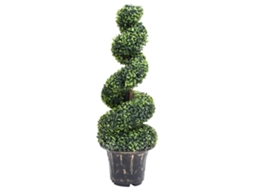 Vidaxl Planta Artificial Buxo Em Espiral Com Vaso 100 Cm Verde