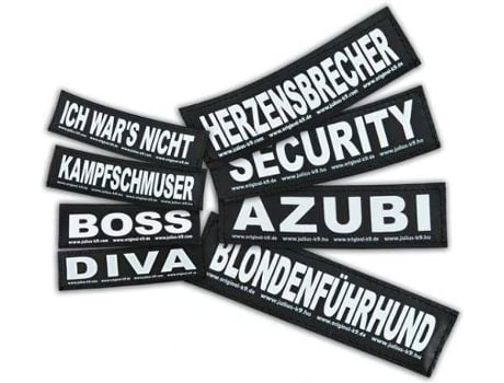 2 etiquetas de velcro para escavadeira Julius K9 L 