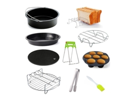 2026-kit De Acessórios Para Air Fryer De 6 Polegadas, 10 Peças Com Rack De Cesta Para Air Fryers De 3-5.8qt