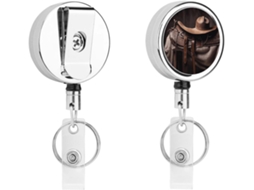 Clipe Crachá, Sela Com Estampa de Chapéu Cowboy, Porta Crachá Charmoso, Carretel Retrátil Metal Professores