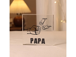 Cadeau Papa Fête Des Pères Personnalisée Plaque Acrylique Prénom Et Photo Grave Pour Décoration Cadeau