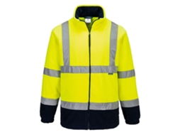 Forro Polar Bicolor De Alta Visibilidade Para Segurança No Trabalho Azul Marinho E Laranja / Gg