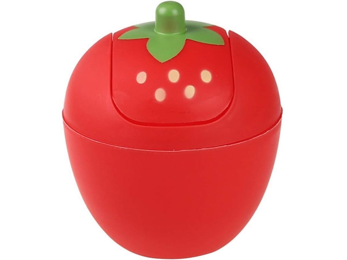 Cubo De Lixo Pequeno De Plástico Para Escritório Com Tampa Abatível, Armazenamento E Decoração Kawaii
