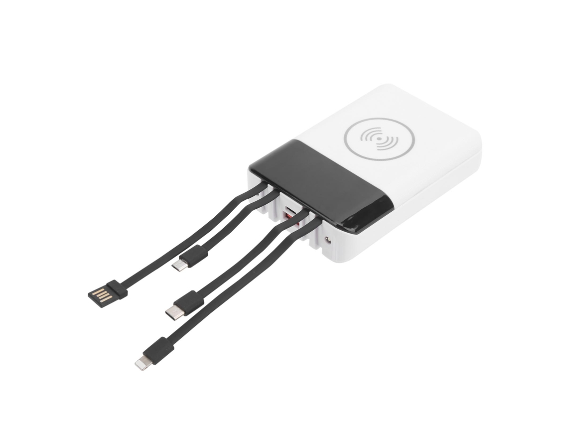 Laxiscreed Power Bank Portátil Com Carregamento Sem Fios Rápido Para Emergências