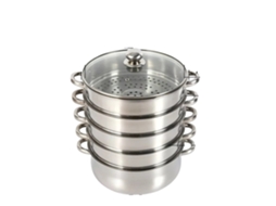 Vaporera, Aço Inoxidável, Design Em Múltiplas Camadas, 26cm