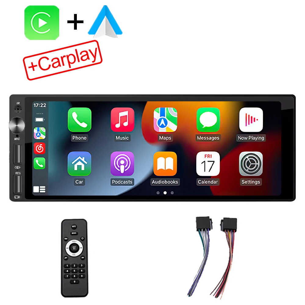 Sistema Multimídia Veicular (6,9 Polegadas), Tela Ips De 6,9 Polegadas, Carplay, Bluetooth, Usb.