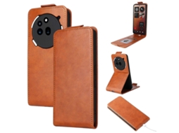 Capa De Couro Com Aba Vertical Magnética E Fivela Para Celular Nothing Phone 3a Pro