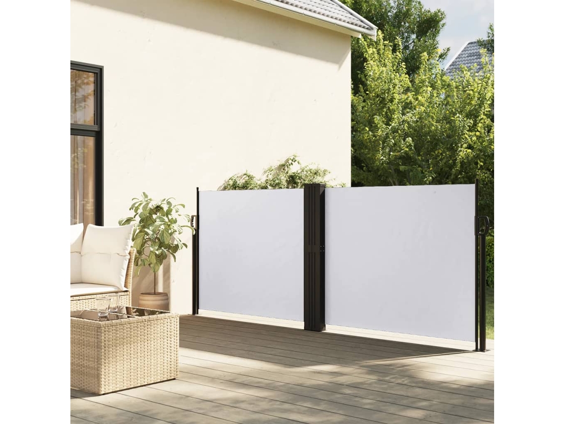 Vidaxl Toldo Lateral Retrátil 140x1200 Cm Branco