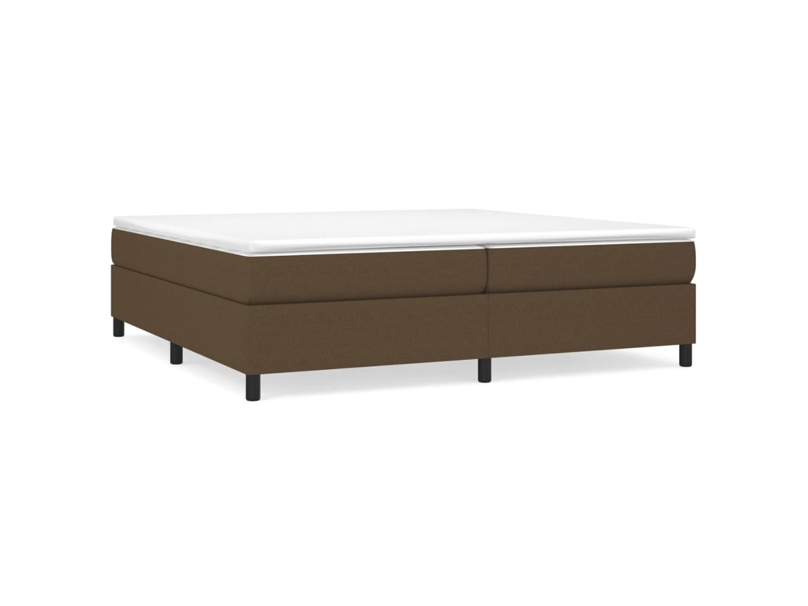 Estrutura de Cama com Molas Tecido Castanho Escuro MAISON EXCLUSIVE (200x200 cm)