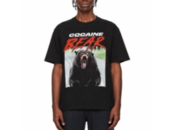 Rockinstone Cocaine Bear Photo Black Adult T-shirt Size:l