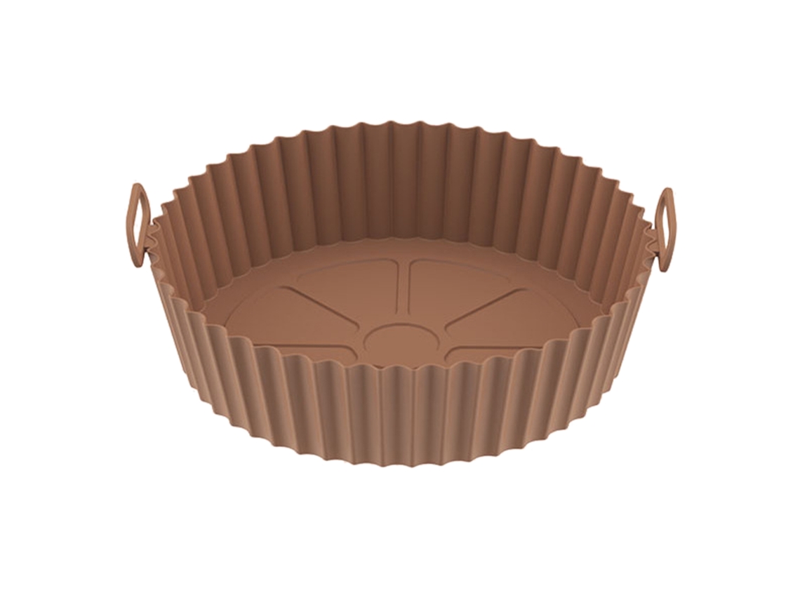 Linha De Fritadeira Redonda Silicone Comestível Grossa Reutilizável Marrom