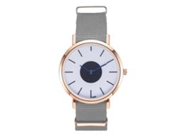Relógio de Pulso Masculino Zhoulianfa com Pulseira de Náilon Estilo Casual Cinza