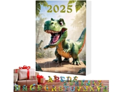 Enfeite 2d Em Acrílico Com Tema De Dinossauro E Alfabeto, Contagem Regressiva Para O Natal, Calendário De 2025
