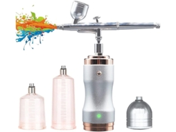 Kit De Aerógrafo Atualizado 3 Pressões De Ar Escovas De Ar Para Pintura Com Compressor De Dupla Ação Usb Connectprata Yizhood