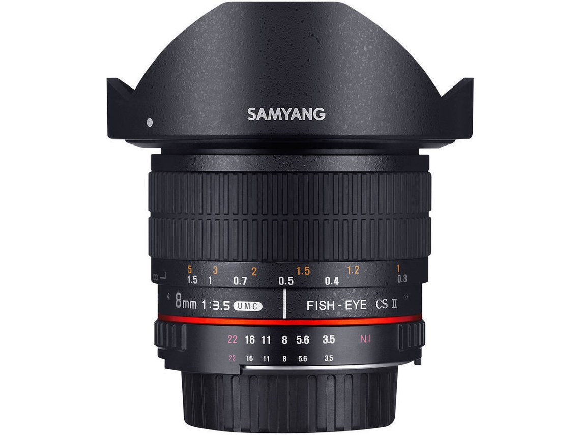 Objetiva SAMYANG 8MM F3.5 Nikon AE CSII FISH (Encaixe: Nikon F - Abertura: f/22 - f/3.5)