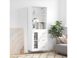 Vidaxl Armário Alto 69,5x34x180 Cm Derivados De Madeira Branco