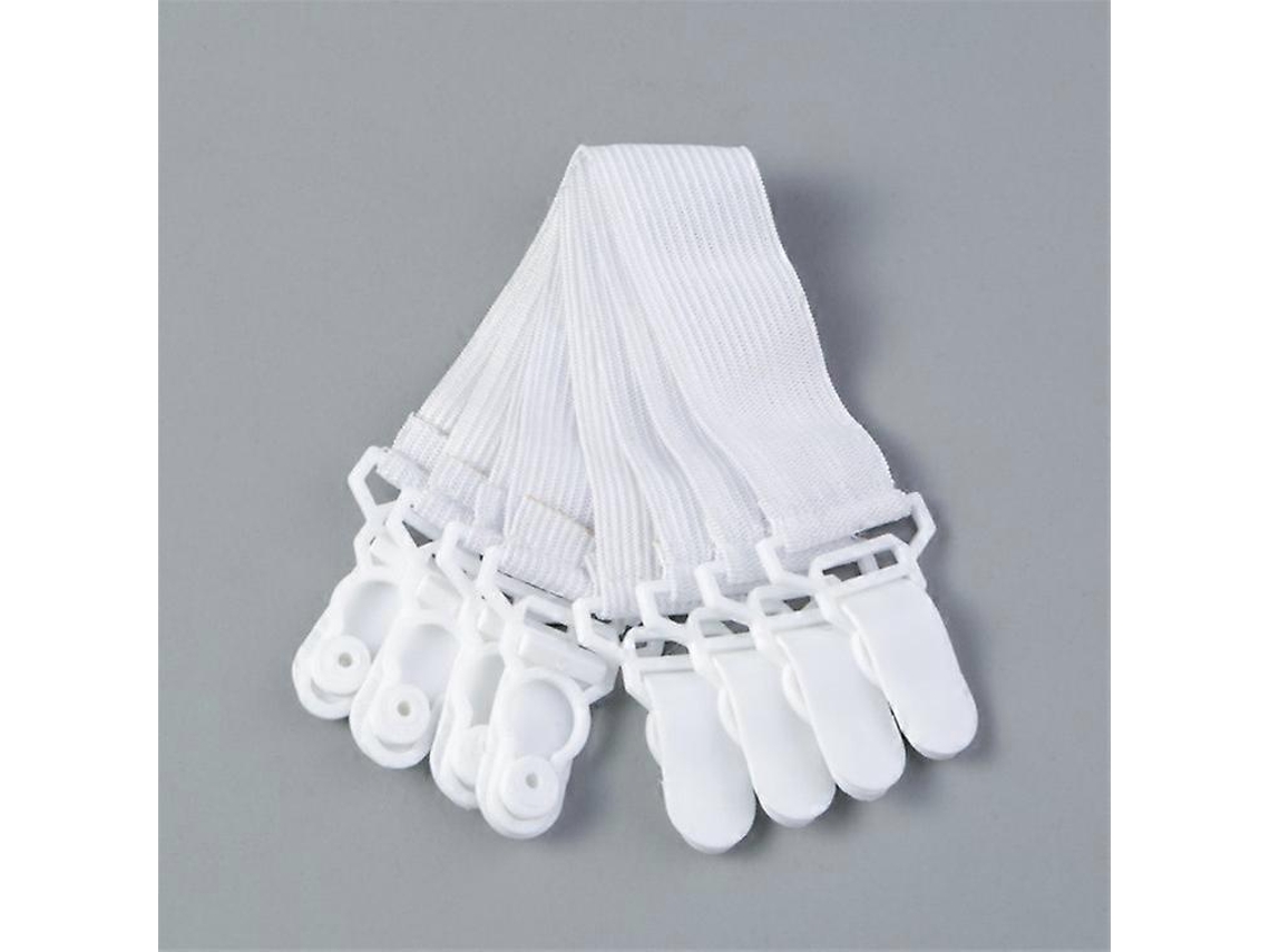 Lurelia Fivelas Para Lençol Branco 8 Peças Ajustável Elástico Cruzado Resistente Colcha Colchão Cama Plástico