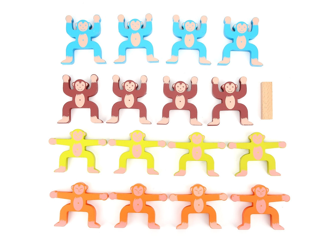 Walshlxq juego de Apilar Madera Bloques de Equilibrio Juguete Educativo para Niños Regalo