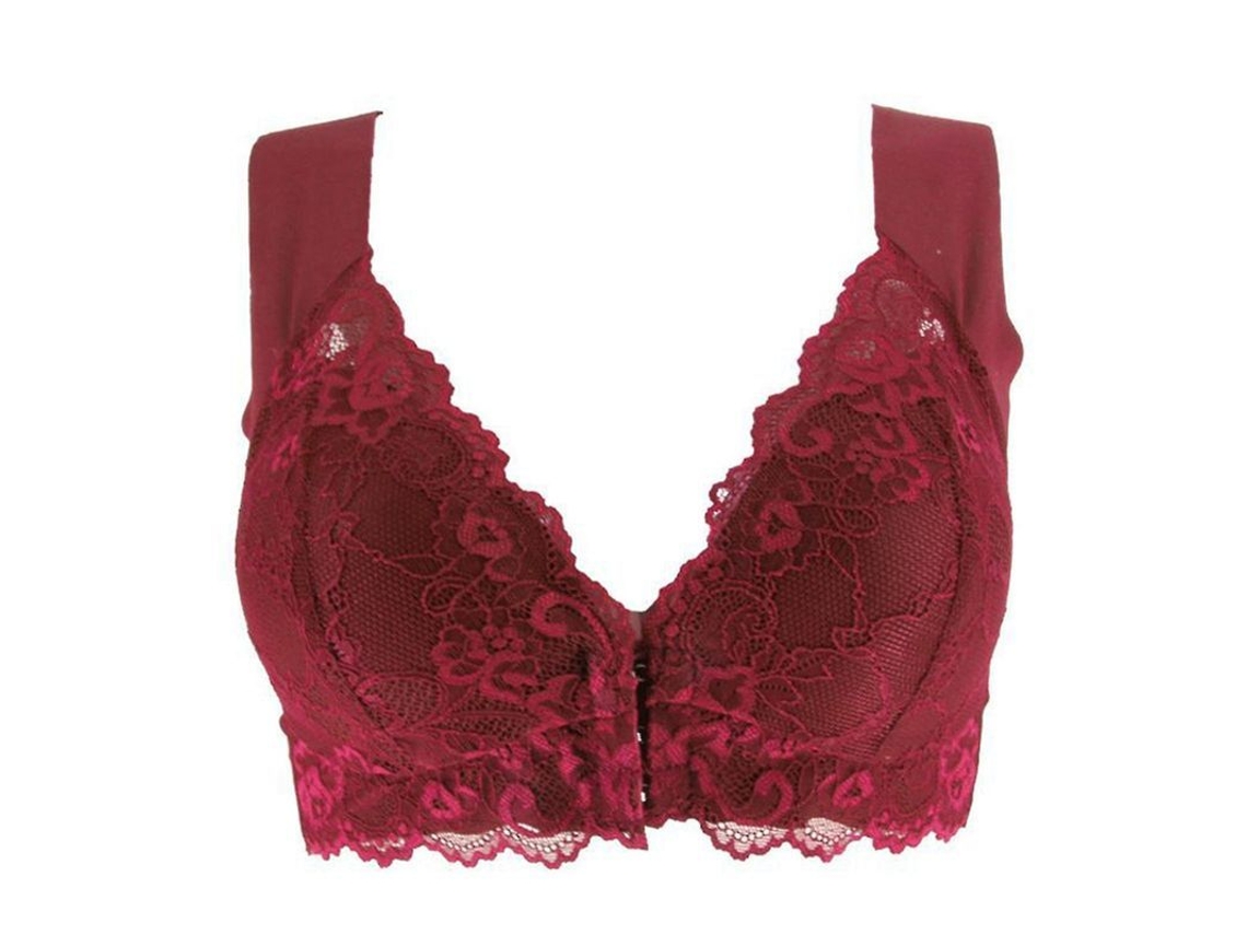 Sutiã 5d Sem Costuras com Fechamento na Frente para Uso Diário Conforto e Modelagem Ideal Vinho Tinto