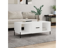 Vidaxl Mesa De Centro 102x50x40 Cm Madeira Processada Branco