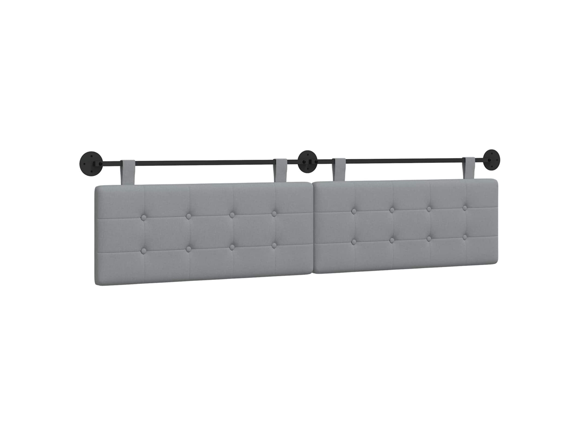 Conjunto 1 Cabeceira De Quarto Vidaxl Cinzento-claro Tecido (210 X 55 X 5 Cm)