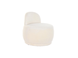 Poltrona DKD HOME DECOR (Branco - Poliéster - 66 x 66 x 66 cm)