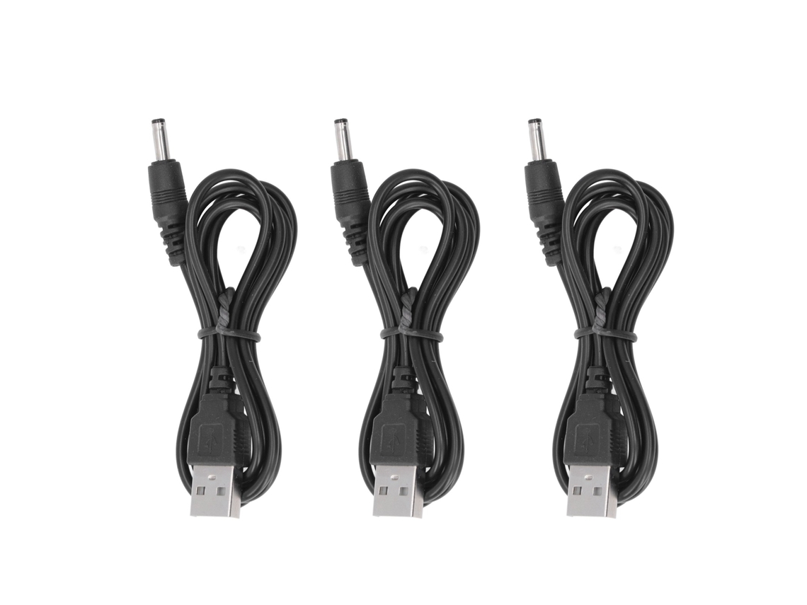 Cabo de Carga USB Awts 3.5x1.35mm Jack DC 5V para ventilador telefone alto-falante 3 peças