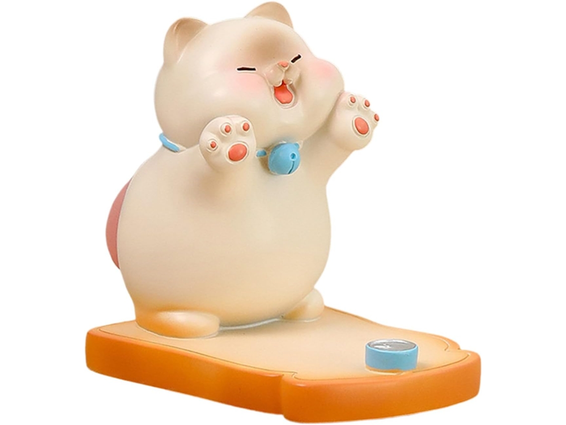 Suporte De Mesa Para Celular Com Estatueta De Gato
