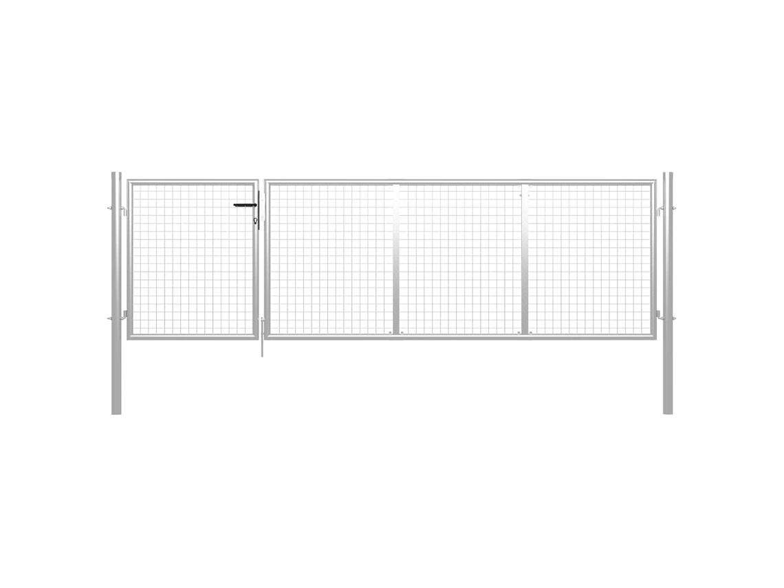 Garden Gate, Garden Gates Vidaxl Prateado Aço (350 X 75 Cm)