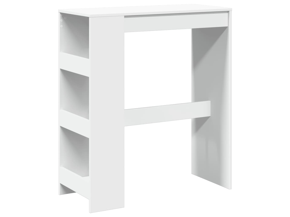 Mesa de Bar com Prateleiras Derivados de Madeira Branco MAISON EXCLUSIVE